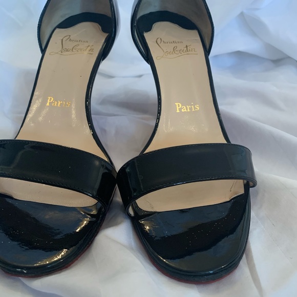 Christian Louboutin patent leather open toe heels - Picture 6 of 8